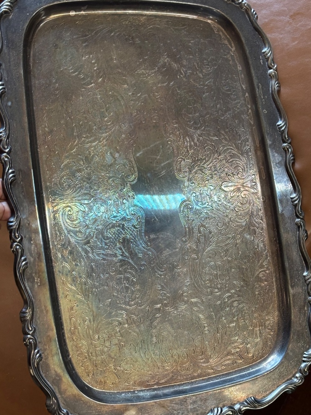 Oneida USA Silver Waiter Large Platter Tray - Picture 2 of 7